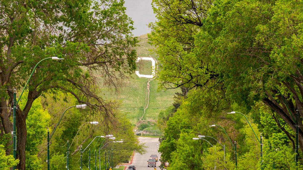 C-Hill viewed from Main Street