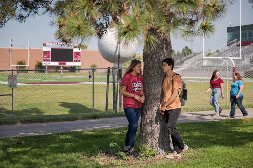 Students on campus