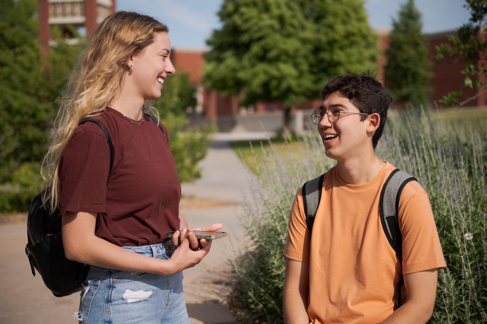 Students talking