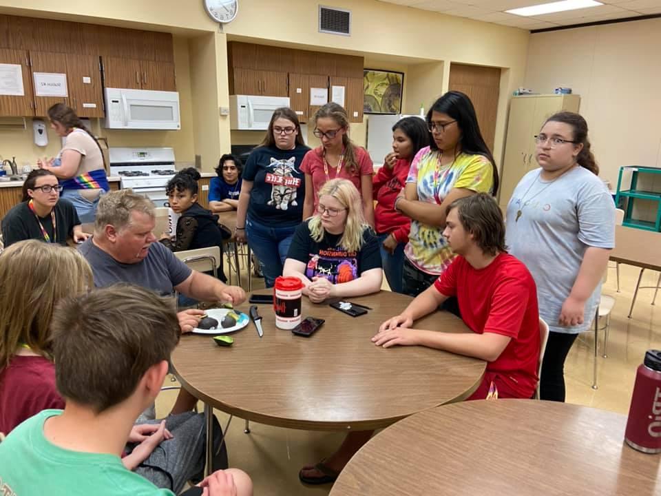 Group of students in a cooking class at the Burkhiser Technology Complex